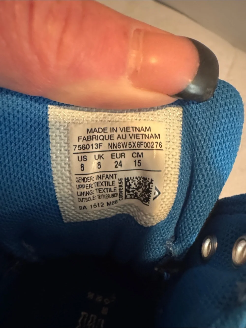 Converse Kids Black and Blue High-Top Sneakers